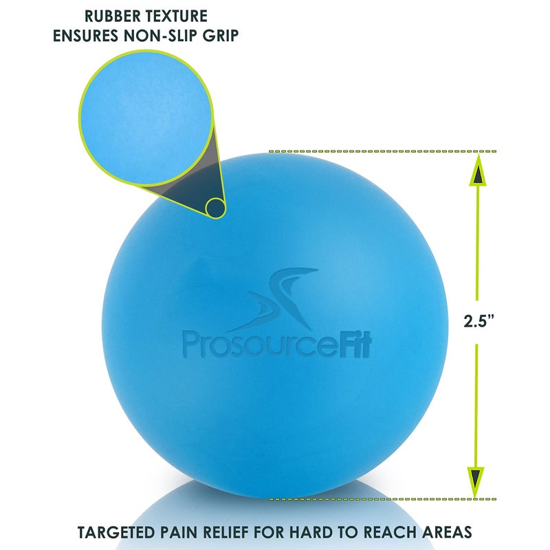 ProsourceFit Lacrosse Massage Ball for Self-Myosfascial Release, Deep Tissue Massage, Muscle Mobility, Post-Workout Recovery - Image 3